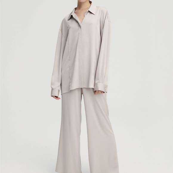 Luxe Long Sleve Loose PJ Set large - Picture 2 of 5